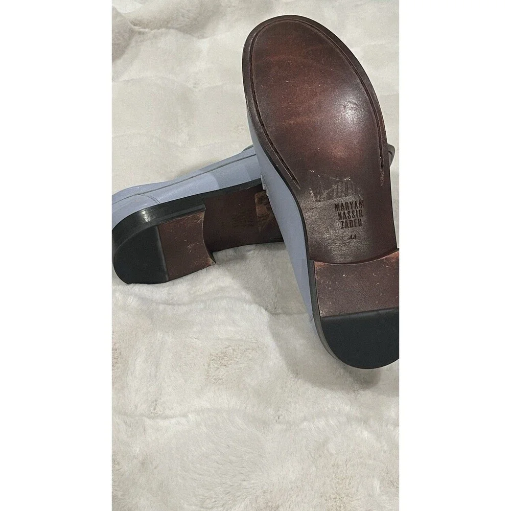 Maryam Nassir Zadeh Alan Loafers Light Blue Leather EU 44 US 10 Men’s